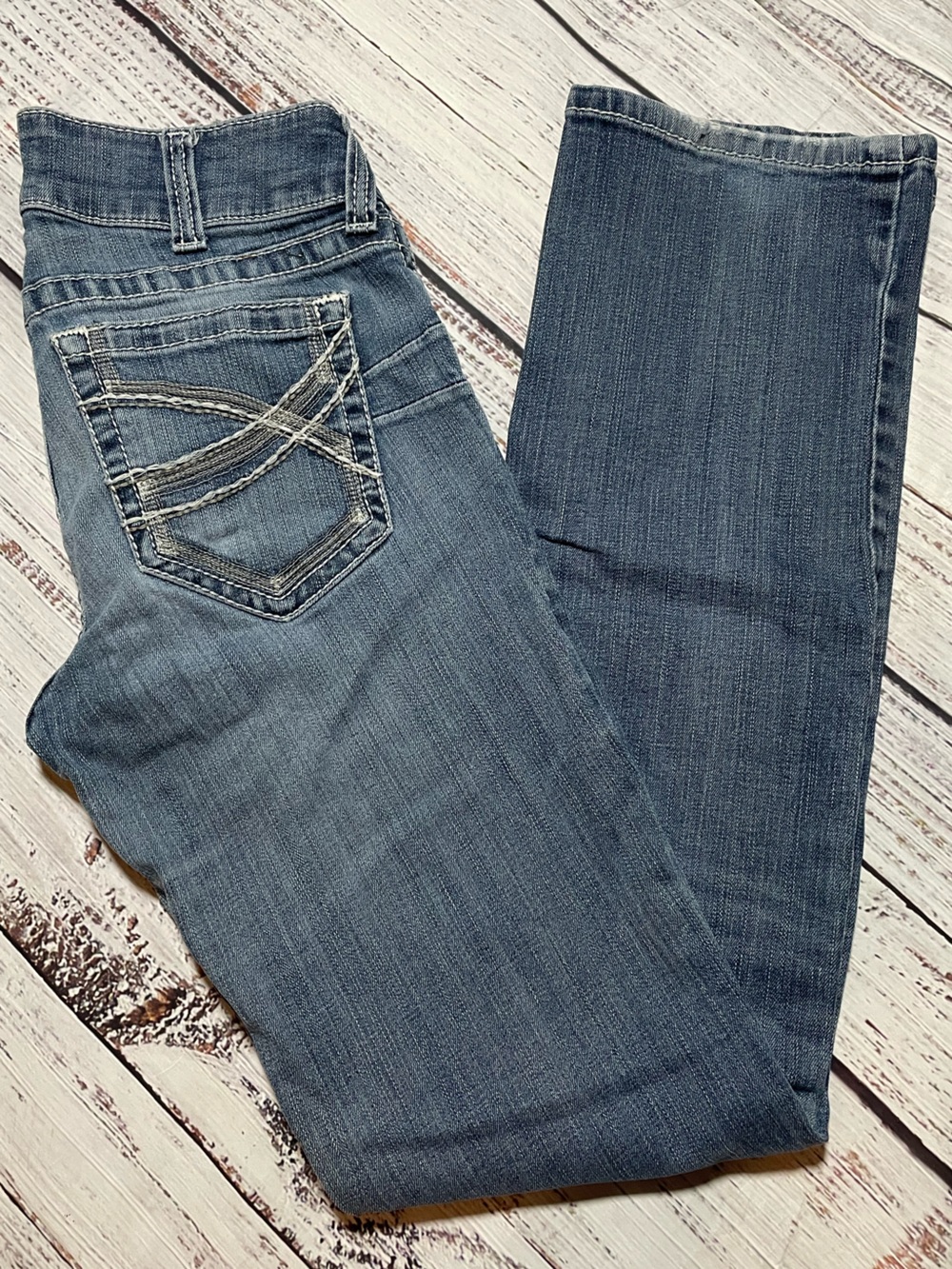 Ariat Real Denim mid-rise straight-leg women's jeans. Size 28R - Picture 10 of 14